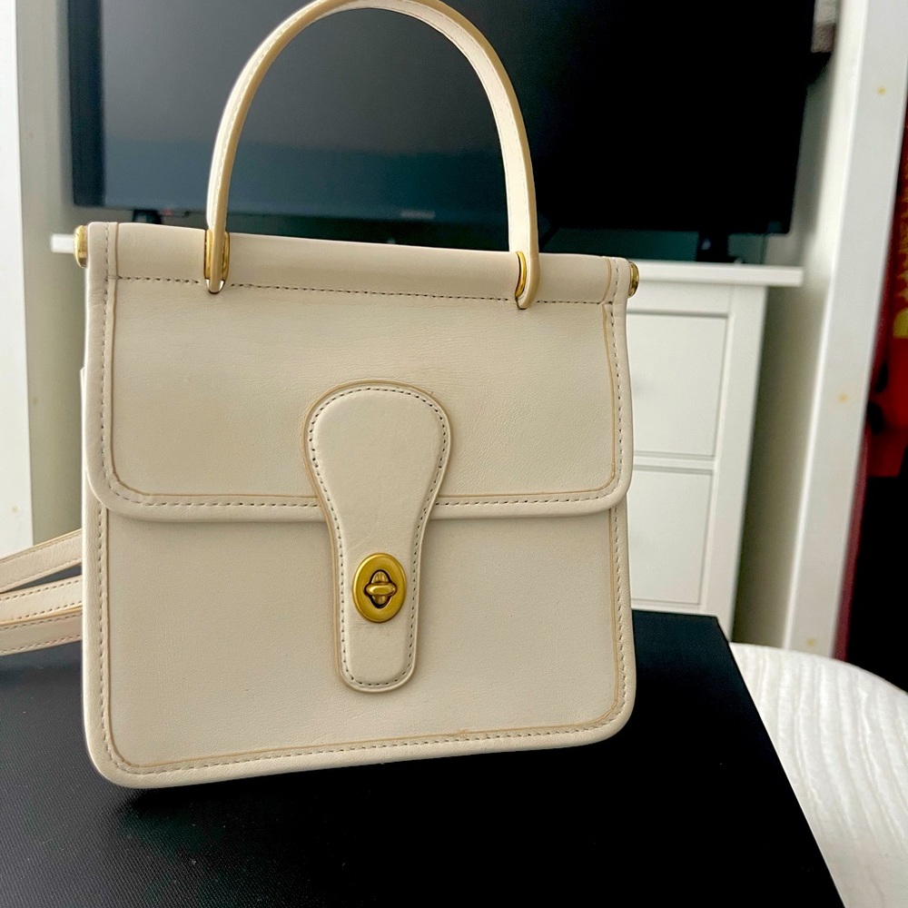 Coach mini genuine leather top handle